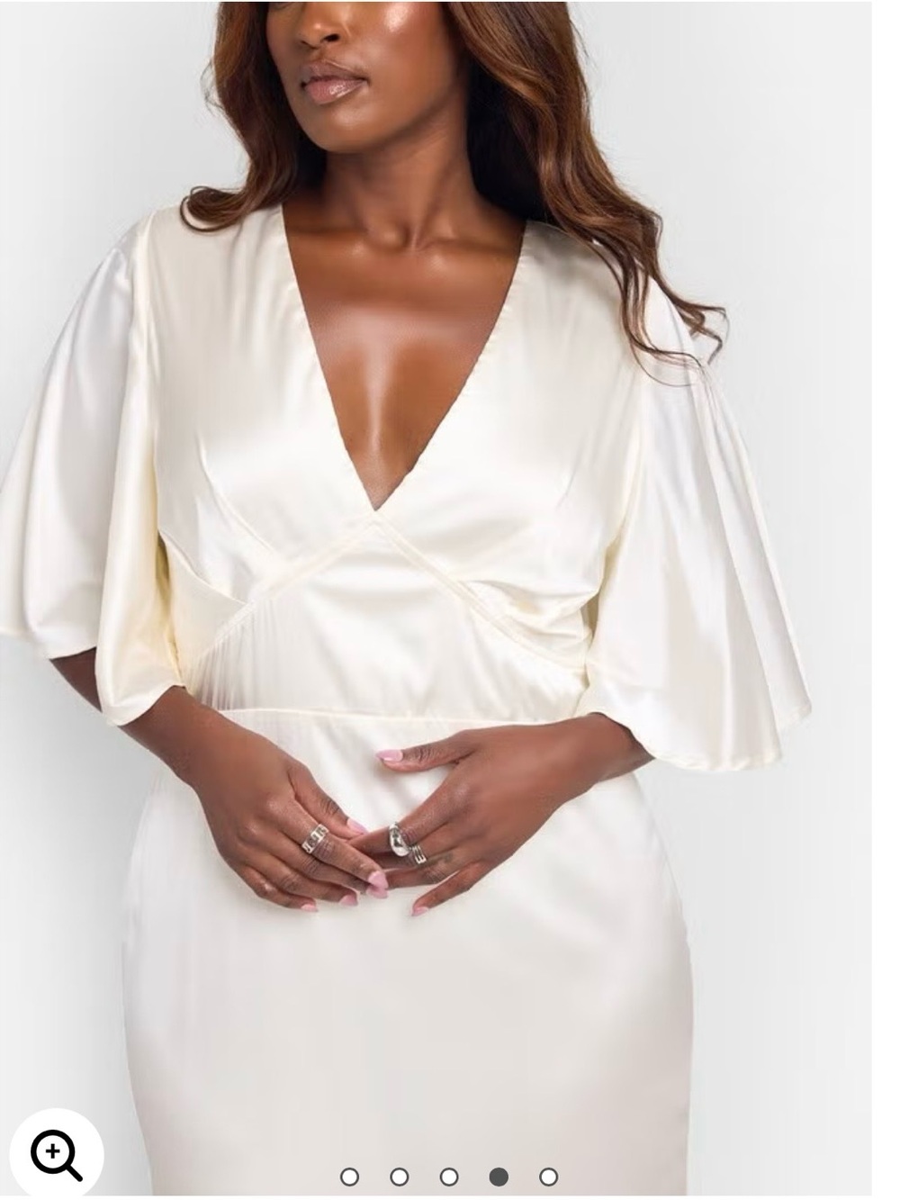 NWT Off White Satin Wedding Dress 2XL